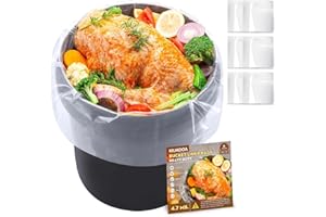 KIUADOA Brine Bags for Turkey, 6 Pack, 30"×21", Extra Large Brining Bag with 50lb Wet Load, Thickened Turkey Brine Bag Food Grade for Marinating, Bucket Liner Brining Bags for Turkey, Chicken, Beef, Pork, Ham