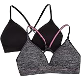 Fruit of The Loom Girls' 2-Pack Seamless Soft Cup Bras – Lightweight & Gentle Support