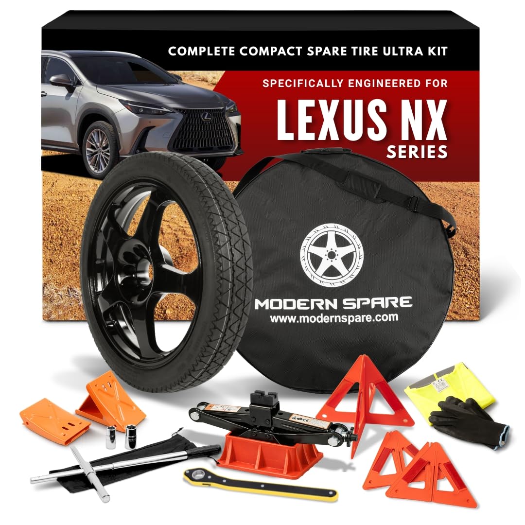 Kit Ultra de neumático de repuesto compacto completo y moderno: se adapta a todas las series Lexus NX 2022-2026 (incluidos los modelos híbridos y F-Sport)