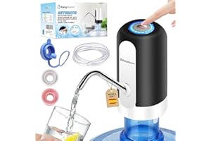Water Dispenser for 5 Gallon Bottle Portable Electric Water Pump with 3 Adapters USB-C Charging Battery Powered Automatic Dri