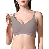seramera Women's Maternity Nursing Bra for Pregnancy & Breastfeeding - V Neck Seamless Wireless Bra