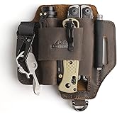 Topstache EDC Multitool Sheath for Belt,Leather Belt Pouch for Work and Daily Use,Gifts for Men,Secure and Convenient Tool Or