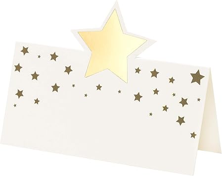 Segnaposto Natalizi Di Carta.Talking Tables Decorazioni Per Feste Di Natale Segnaposti Natalizi A Forma Di Stella Dorata Confezione Da 16 Star Placecard Gld Amazon It Giochi E Giocattoli