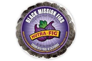 Nutra Fig Dried Black Mission Figs - Dried Black Figs, High Fiber Snacks, Unsweetened Dried Figs, Gluten-Free Snacks, Non-GMO, Kosher, Whole Dried Figs, Grown in California - 9 Oz, Crown Tray