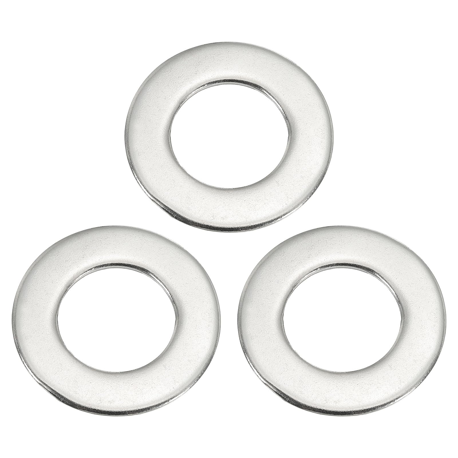 PATIKIL 304 Stainless Steel Flat Washer, 3 Pack 1 2/9" ID x 2 1 2/9" OD x 0.12" Thickness Metal Fender Washers Lock Washers for Screws Bolts Assortment