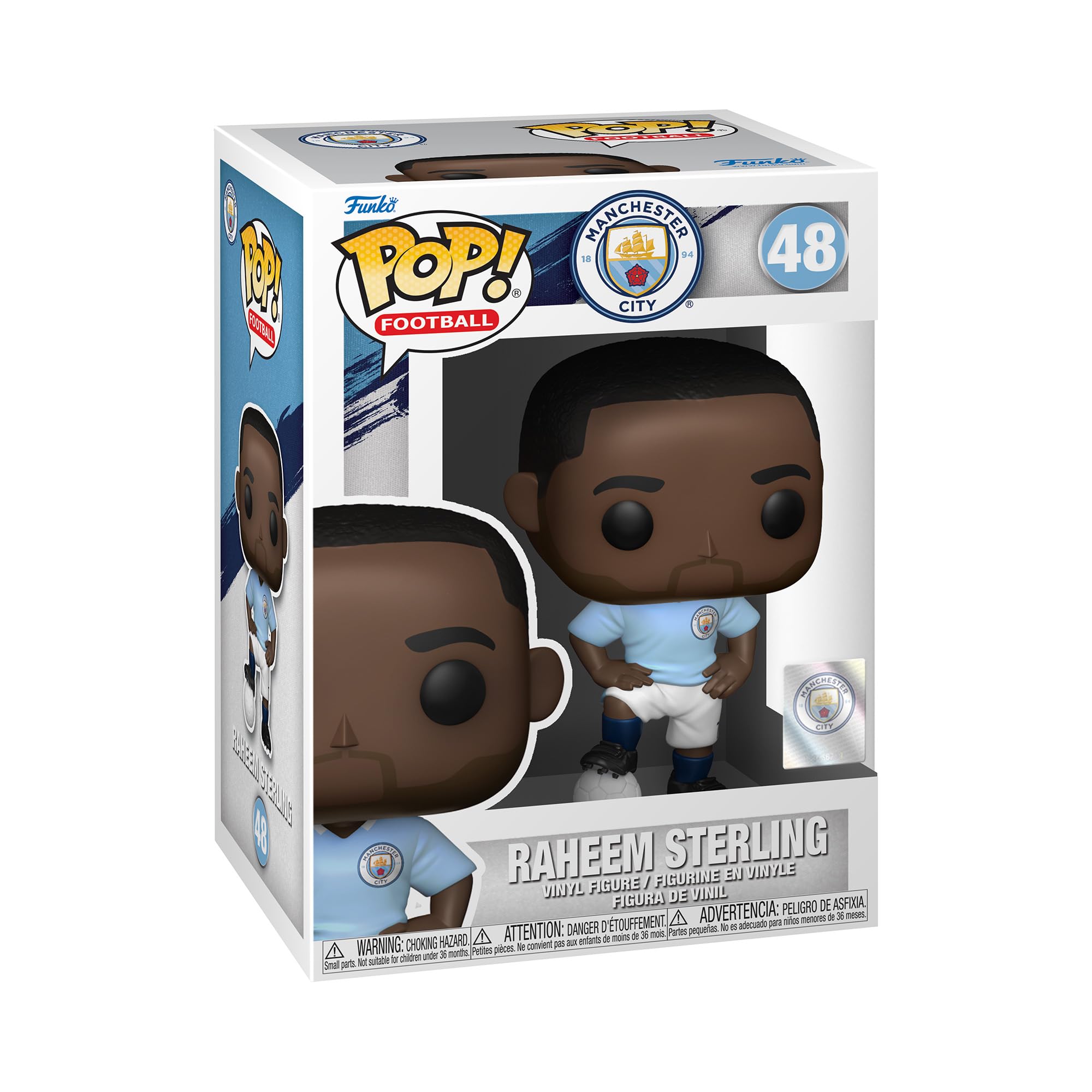 Funko POP! Football: Manchester City - Raheem Sterling - Manchester City FC - Collectable Vinyl Figure - Gift Idea - Official Merchandise - Toys for Kids & Adults - Sports Fans