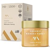 Honey Manuka Organic UMF 10+ MGO 300+ | USDA Organic | New Zealand 8.8 oz | Premium Raw Honey | Triple Certified Organic New Zealand Manuka Honey | UMF 10+ Certified | MGO 300+ | USDA Organic | 8.8oz