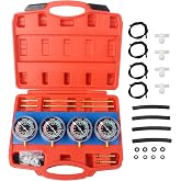 DAYUAN Motorcycle Vacuum Carburetor Synchronizer Tool Kit Carb Sync Gauge | 4 Gauge Carburetor Synchronizer Tool，5mm &amp; 6mm Adapters，Calibration Control，For Most Motorcycles &amp; Marine Engines