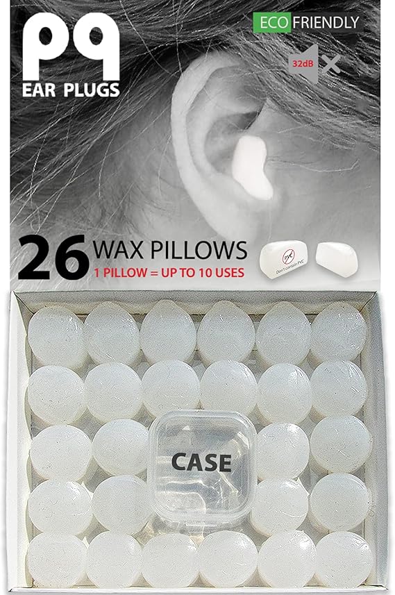 PQ Silicone Wax Ear Plugs for Sleep 24 Wax Earplugs for Sleeping and
