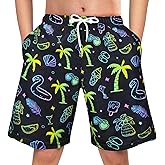 OlyPegic Boys Swim Trunks Bathing Suit Boys Swimsuit Swim Shorts Swimwear Quick Dry Swim Trunks Kids Beach Board Shorts