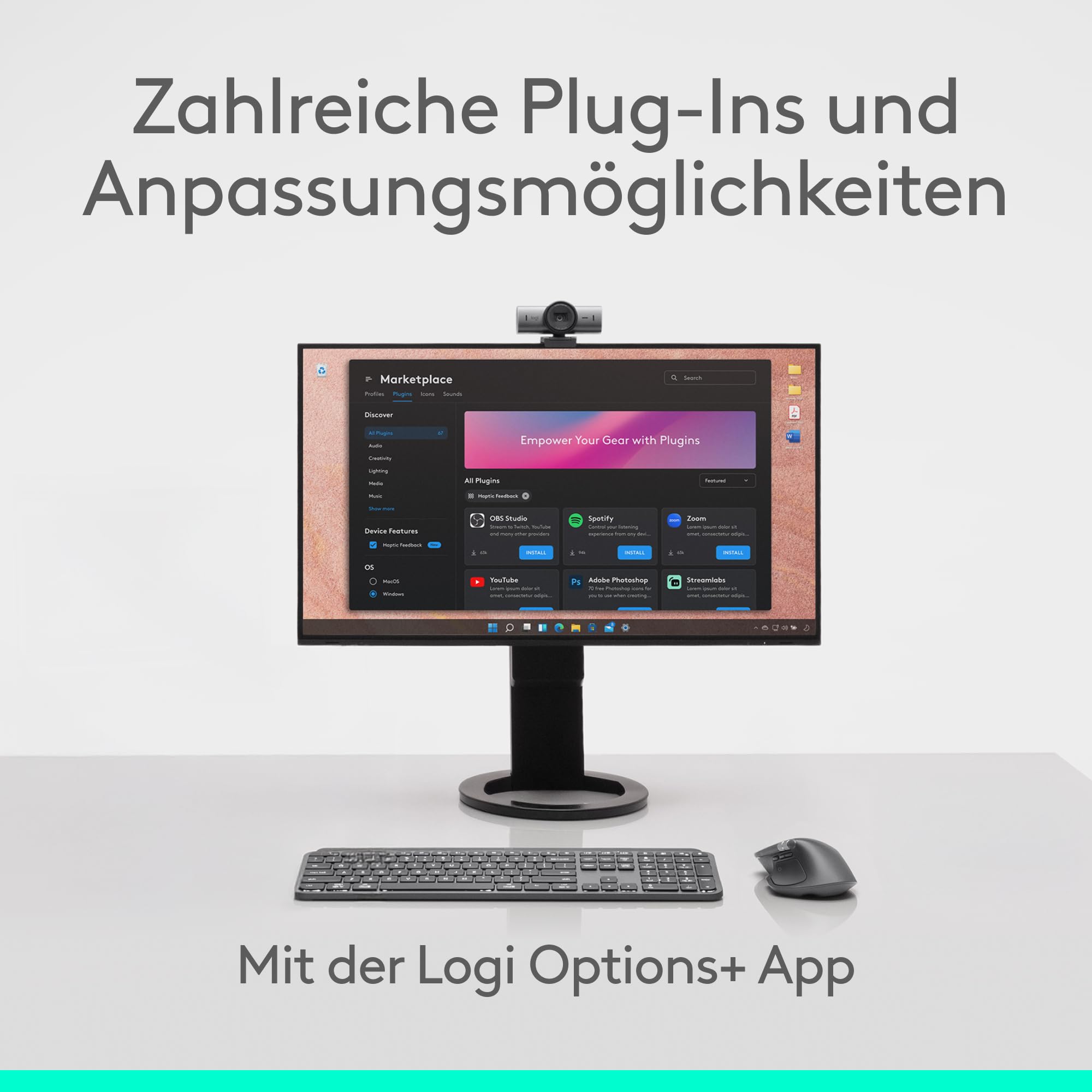 Logitech MX Master 4, ergonomische kabellose Maus mit fortschrittlichem, leistungsstarkem, haptischem Feedback, ultraschnellem Scrollen, Laden über USB-C, Bluetooth, Windows, MacOS – Grafit 8