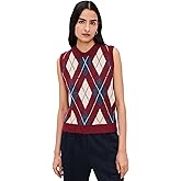 Another Girl Women's Argyle Knit Tank Sweater Vest