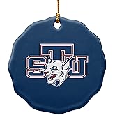 GRAPHICS & MORE St. Thomas University Primary Logo Porcelain Scalloped Holiday Christmas Tree Ornament - 2.8" (7.1 cm)