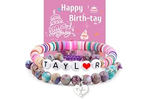 ZZLTAWS Taylor Birthday Gifts Bracelets, Taylor Merch, Bracelet and Birthday Card are the Best Birthday Gifts for Girls, Women, wife, Daughter, Granddaughter, Bestie, Sister