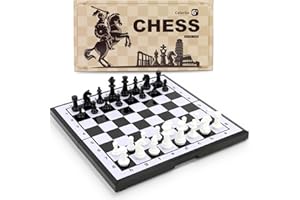 ColorGo Chess Set with Folding Magnetic Travel Games Board for Kids and Adults