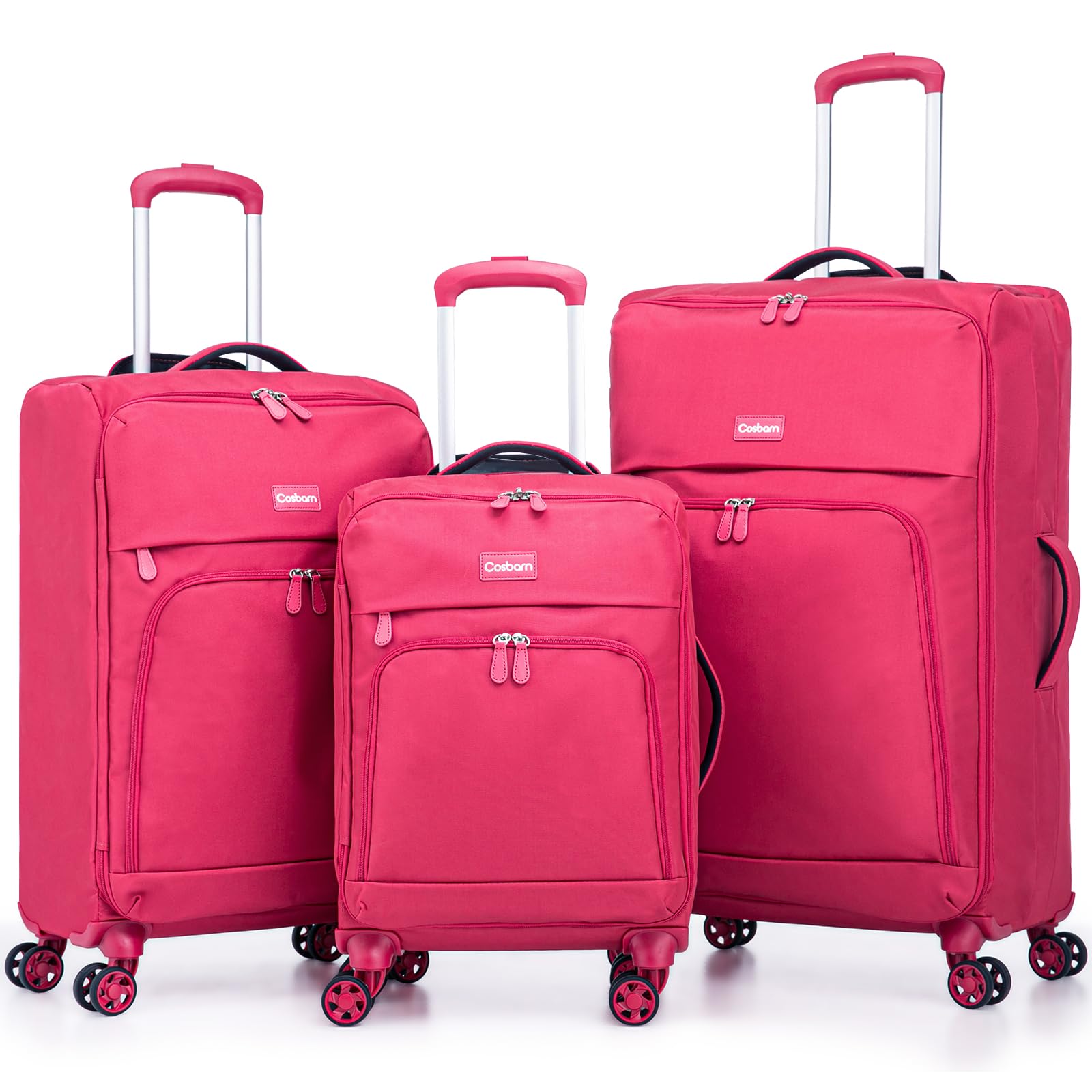 Photo 1 of ** BRAND NEW ITEM** Cosbarn 3 Piece Softside Luggage Sets – Lightweight Durable Suitcase with 360° Silent Spinner Wheels & Retractable Handle, Softshell Carry On for Business/Family Travel (20in/24in/28in)