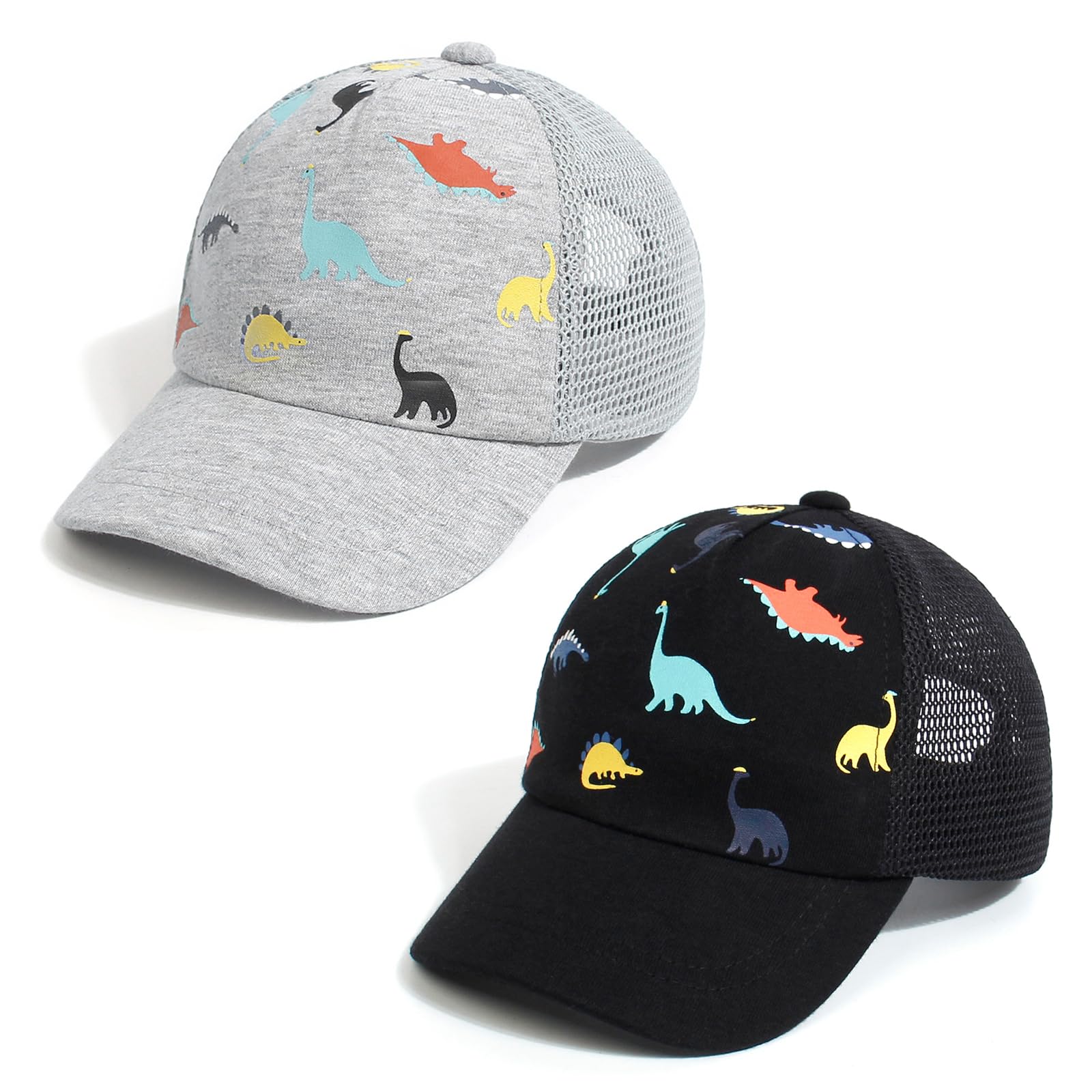 Photo 1 of Duoyeree Toddler Baseball Cap Baby Cap Sun hat Print Dinosaur Pattern and Solid Color hat Kids boy Girl Age 0-8t