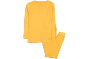 Leveret Kids Pajamas Boys & Girls Solid Colors 2 Piece Pajama Set 100% Cotton (Size 2-14 Years)