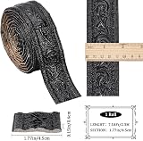 CRASPIRE Self Adhesive Wallpaper Border 2.3m x 4.5cm 3D Foam Trim Black view 2