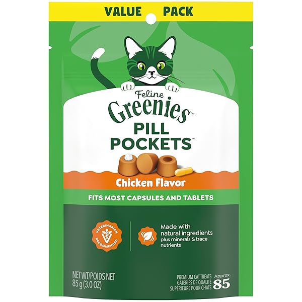 GREENIES FELINE PILL POCKETS FOR CATS NATURAL SOFT...