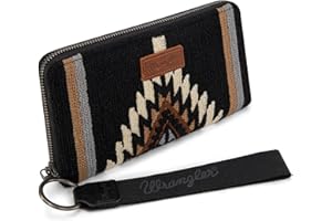 Montana West X Wrangler Wristlet Wallet Western Aztec Womens Wallet Large Capacity Long Purse RFID Clutch Purse Credit Card Holder for Women