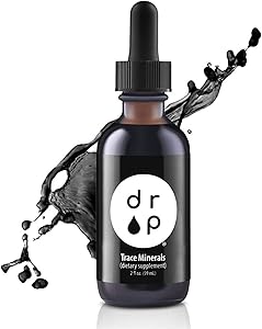 Organic Trace Minerals Electrolyte Drops with Fulvic Acid 2 oz Alkaline Liquid Supplement - for Gut Health, Energy, Stamina, and Nutrient Uptake