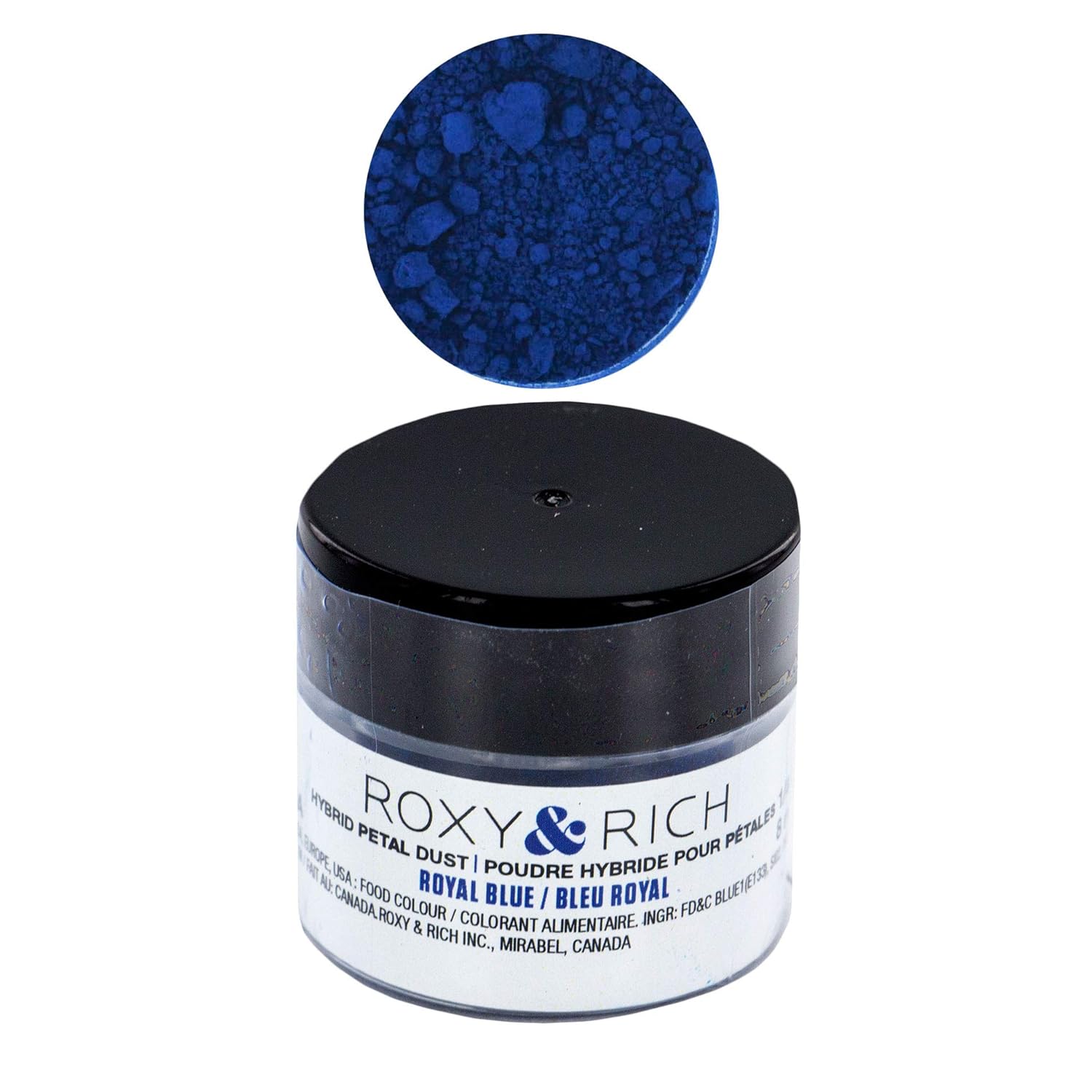 Roxy & Rich Hybrid Petal Dust Powder Food Color 8 Milliliters Volume, Royal Blue