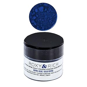 Roxy & Rich Hybrid Petal Dust Powder Food Color 8 Milliliters Volume, Royal Blue