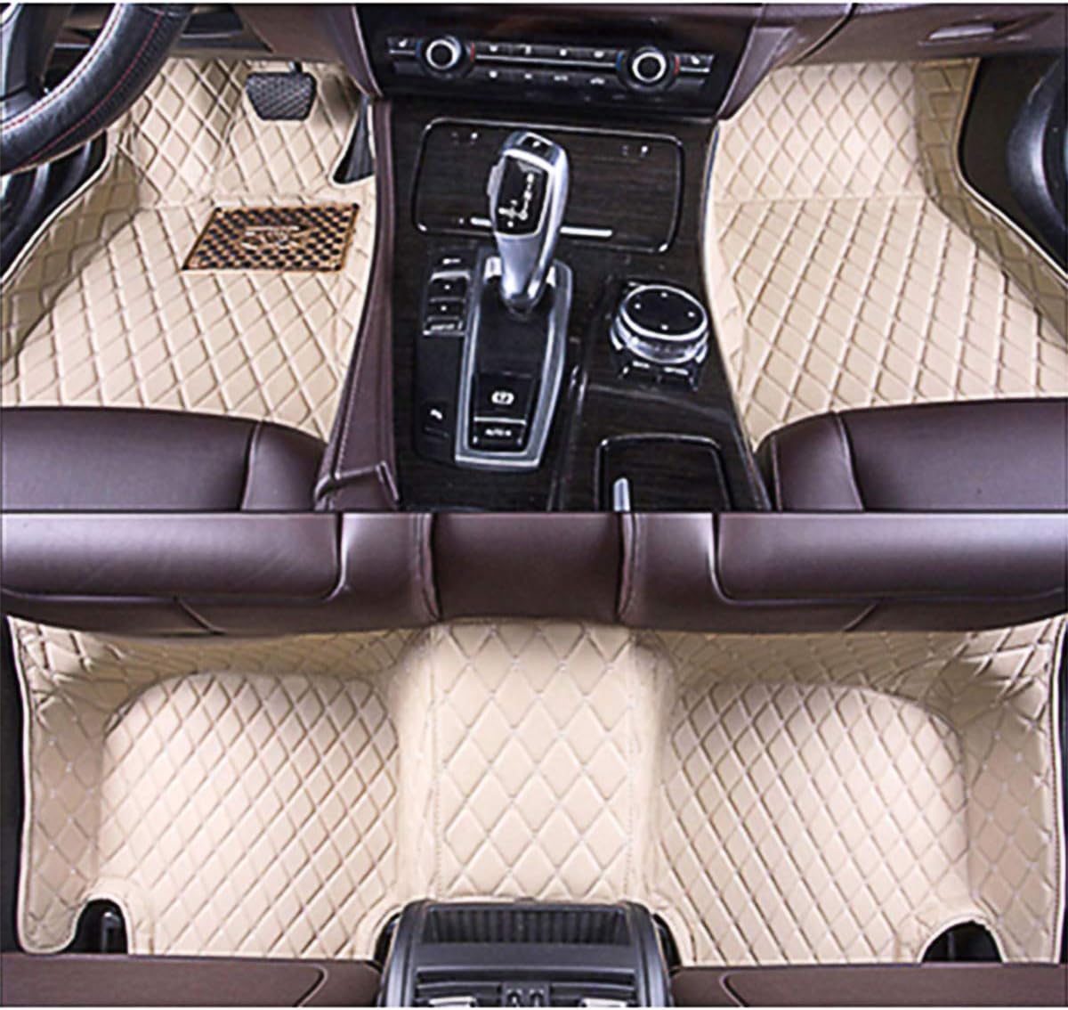 Summir Fit for Mercedes-Benz CLS Series 5 Seats C257 2018 Leather Car Floor Auto Mats Waterproof Mat Non Toxic and inodorous(Beige)