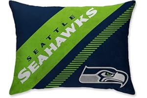Pegasus Home Fashions Seattle Seahawks Super Plush Mink Diagonal Bed Pillow - Blue