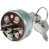 Riding Lawn Mower Ignition Switch 3 Position 5 Terminals 925-0267 725-0267 | Replacement for MT-D Craftsman JD To-ro Crafts-man Riding Lawn Mowers STD365402