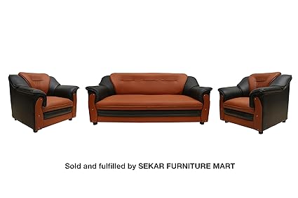 Sekar Lifestyle 3 1 1 Dual Tone Polyurethane Sofa Set For Living
