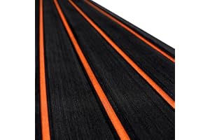 HZshark Boat Flooring EVA Foam Boat Decking Self-Adhesive 6mm Non Slip Marine Floor Teak Boat Carpet Soft Foam Decking for Boat Yacht Kayak Motorboat Golf Cart RV Ramp Golf Cart Cooler Tops