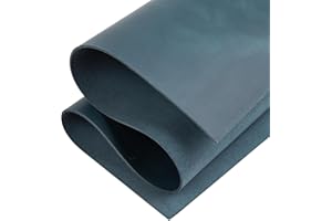 Shkira 6''X12'' Genuine Blue Leather Sheets for Crafts - Square - 1.8-2.0 MM Thick Genuine - Thick Cowhide Pieces Square - Leather Sheet for Arts and Crafts