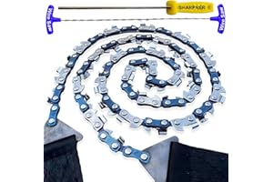 36 Inch Pocket Chainsaw Survival Kit – Hand Chain Cutting Tool with Wire Cutter, Sharpening File & Storage Box for Camping, H