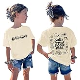 Sulayesh Girls Cute Christian Shirts Jesus God Faith Bible Verse Tshirt for Kids Religious Inspirational Graphic Tees Tops