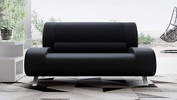 Amazon Com Zuri Furniture Modern Aspen Black Microfiber Leather