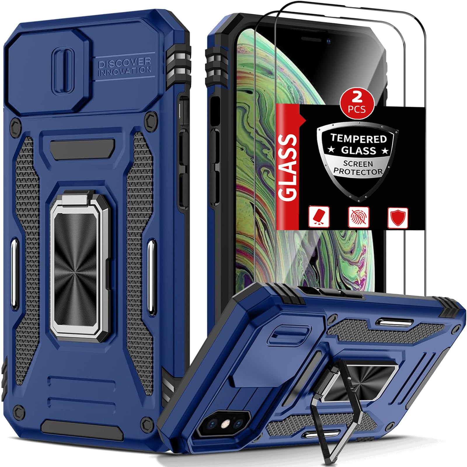 FRLMOOES for iPhone Xs Case with 2 Screen
