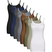 Geyoga 8 Pack Long Tank Tops for Women, Long Camisoles Workout ...