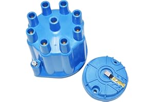 A-Team Performance - Universal 8-Cylinder Female Pro Series - Distributor Cap and Rotor Kit (Blue)