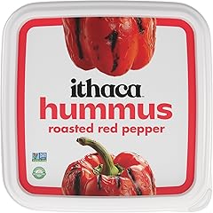 Ithaca Roasted Red Pepper Hummus, Non-GMO, Minimal Ingredients, 10oz