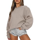 EFAN Womens Sweatshirts Oversized Crewneck Y2K Fleece Hoodies Fall Fashion 2026 Teen Girls Cute Winter Clothes Sweater