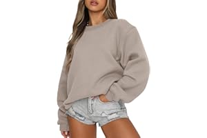 EFAN Womens Sweatshirts Oversized Crewneck Y2K Fleece Hoodies Fall Fashion 2025 Teen Girls Cute Winter Clothes Sweater