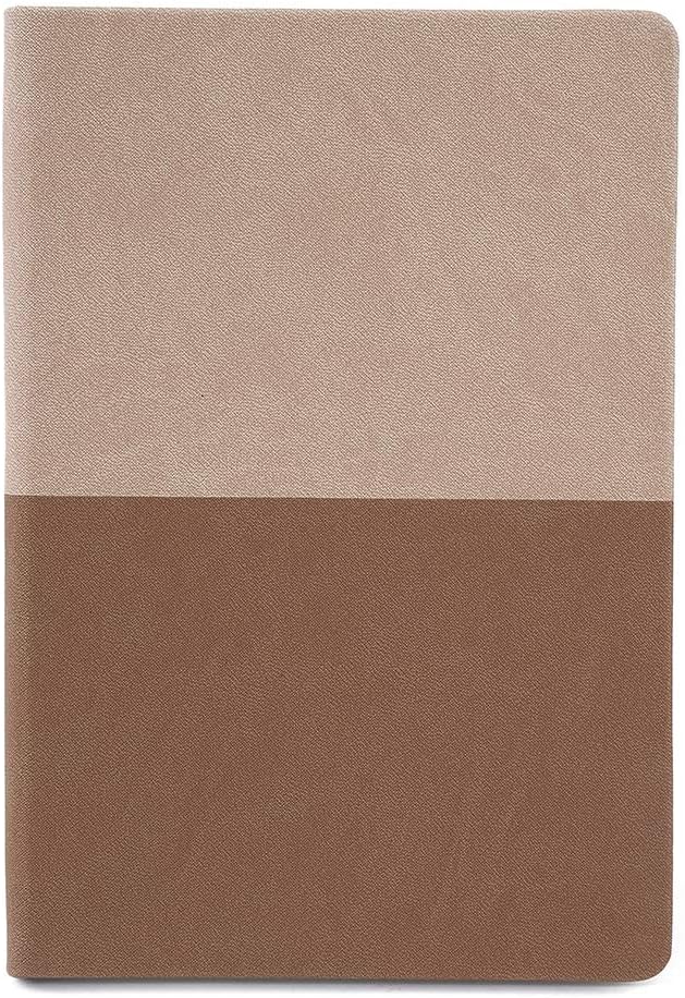 Dotted Bullet Grid/Lined/Ruled Journal - A5 Hardcover Notebook Premium Thick Paper, 80gsm, 100 pages (khaki+coffee)