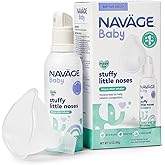 Navage Baby Micro-Mist Saline Inhaler - Saline Nasal Spray for Congestion Relief - Pediatrician Endorsed Baby Nasal Spray w/Mask & Quiet, Continuous Mist (2.8 oz)