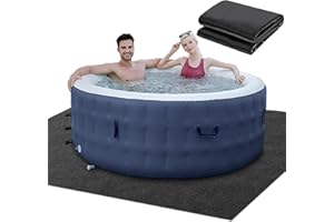 ZOMOFEW 74"x 72" Hot Tubs Mat, Above-Ground Pool Protector Mat,Water-Absorbent Hot Tub Flooring Protector,Anti-Slip and Waterproof Backing,Reusable Durable Washable Mat for Outdoor Hot Tub Pool