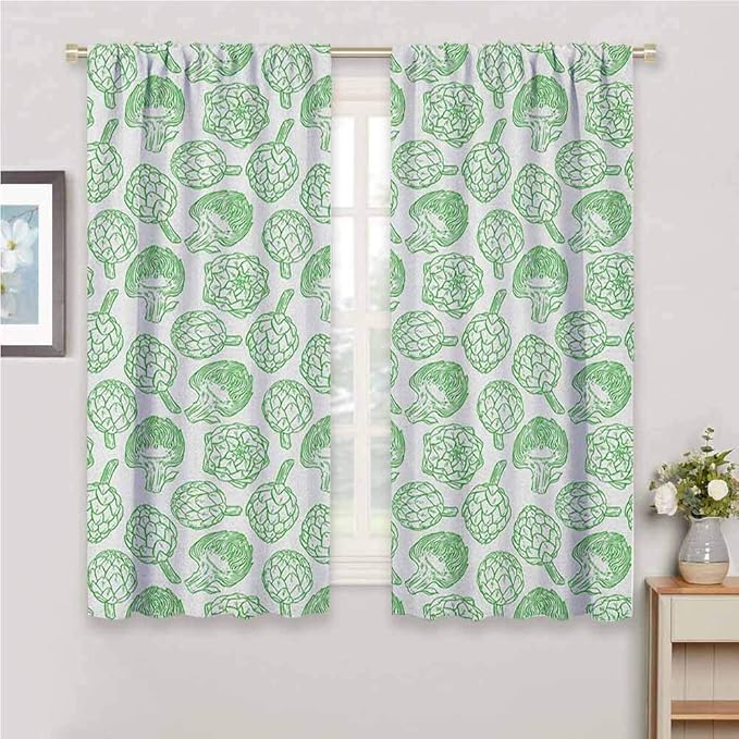 Amazon Com Jinguizi Artichoke Drapes Panels Vegetables Hand Drawn
