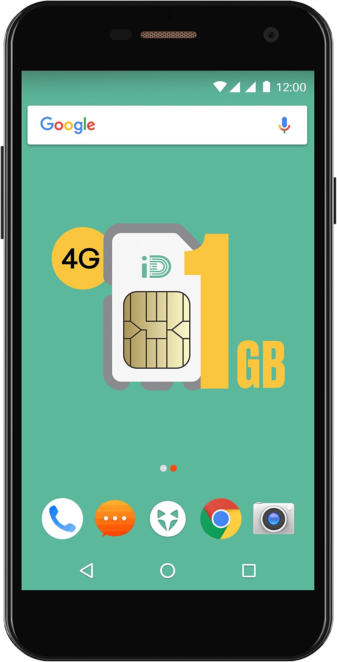 Wileyfox Spark + Black - 5.0" HD, Dual SIM, Android Nougat 7.0, SIM-Free Smartphone with FREE £30 4G iD SIM Card