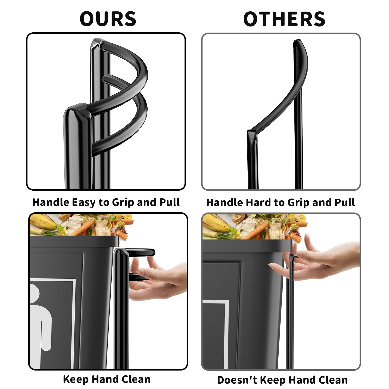 Pull Out Trash Can Under Cabinet 7-13 Gallon 50QT, Heavy Duty Under Sink Garbage Can Pull Out ≥13