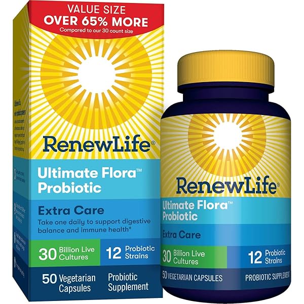 RENEW LIFE EXTRA CARE ULTIMATE FLORA PROBIOTIC SUPPLEMENT, 30 BILLION, 50 VEGETARIAN CAPSULES